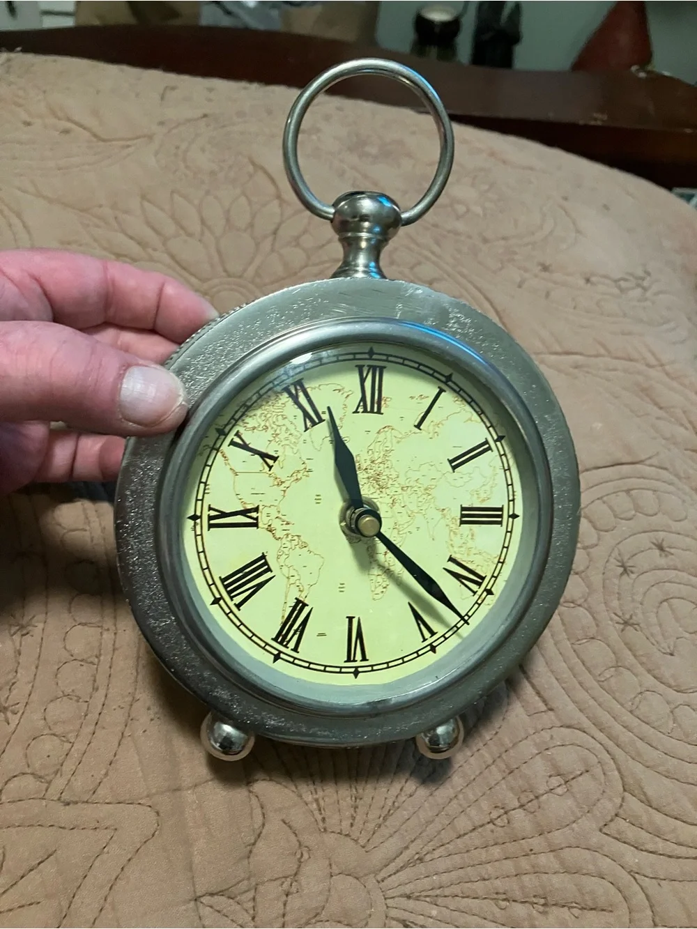 Vintage-Style Passport To India Desk Clock